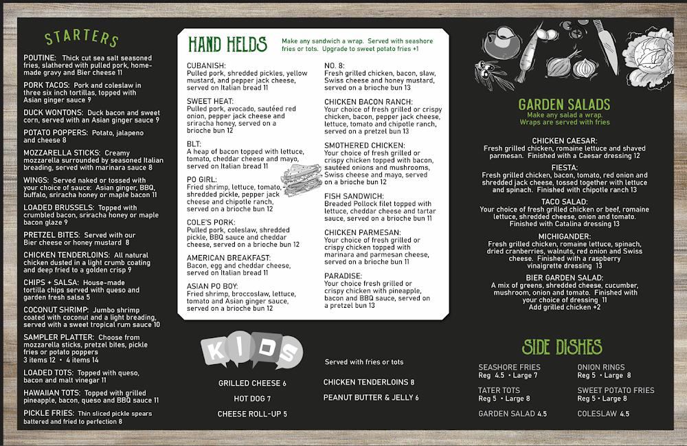 Bier Garten Menu image 1